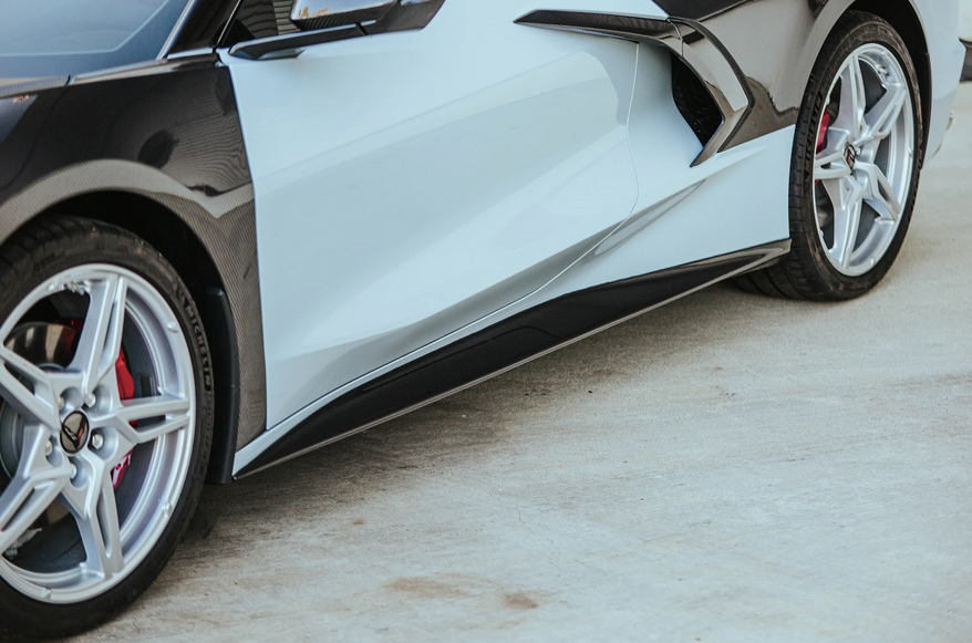 AC Carbon Fiber Side Skirt Extensions 2020-2023 Corvette