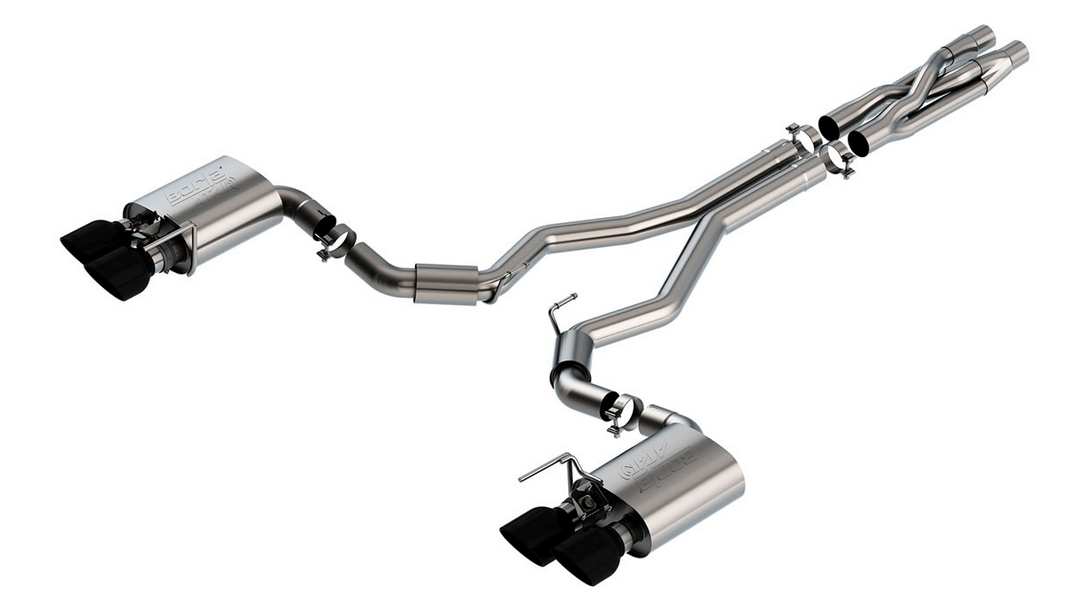 Borla ATAK Cat-Back Exhuast, Black Tips 2020-2023 Mustang GT500