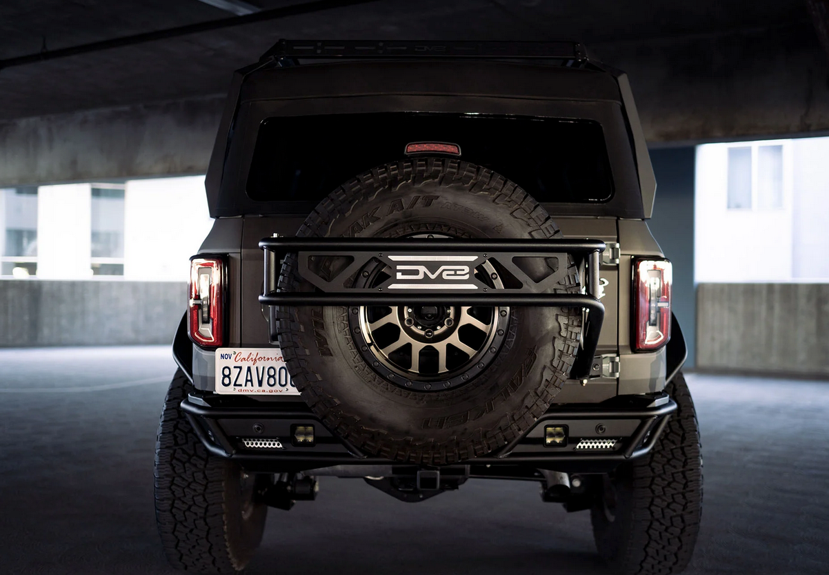 DV8 Offroad Spare Tire Guard & Accessory Mount 2021-2023 Bronco