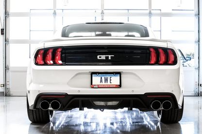 AWE Touring Cat-Back Exhaust, Chrome Tips 2018-2023 Mustang GT