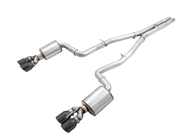 AWE Touring Cat-Back Exhaust, Black Tips 2015-2023 Challenger 6.2L/392/6.4L - Speedlogix