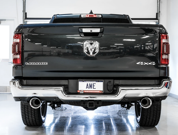 AWE Track Cat-Back Exhaust, Chrome Tips 2019-2023 Ram 1500 5.7L
