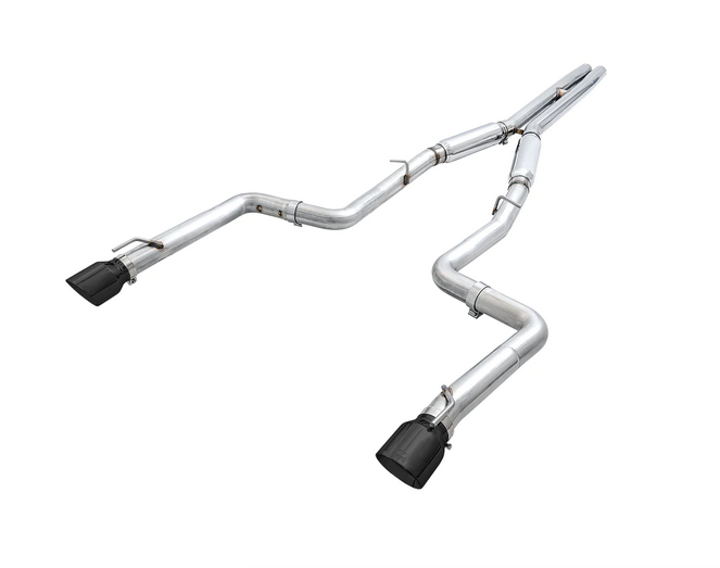 AWE Track Cat-Back Exhaust, Black Tips 2015-2023 Charger 6.2L/392/6.4L - Speedlogix