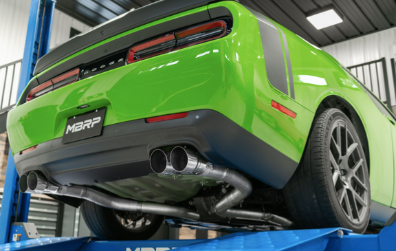 MBRP 3" Armor Lite Street Cat-Back Exhaust, Stainless Tips 2015-2023 Challenger 5.7L,6.2L,392,6.4L - Speedlogix