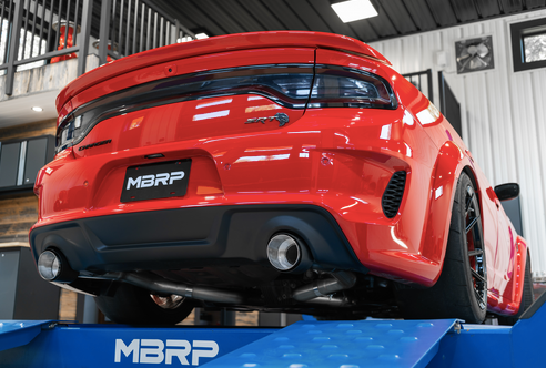 MBRP 3" Armor Lite Street Cat-Back Exhaust, Stainless Tips 2015-2023 Charger 5.7L/6.2L/392/6.4L - Speedlogix