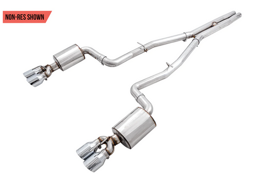 AWE Touring Cat-Back Exhaust, Chrome Tips 2015-2023 Challenger 6.2L/392/6.4L