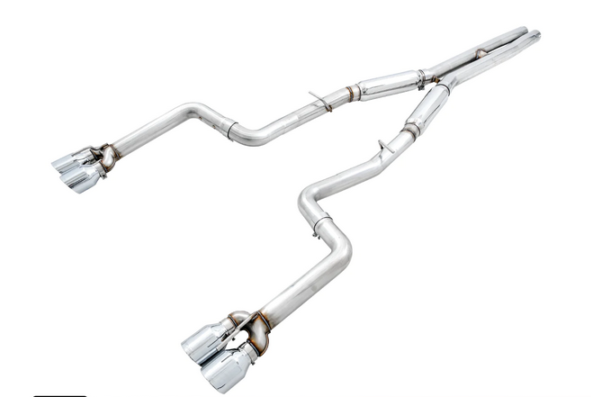 AWE Track Cat-Back Exhaust, Chrome Tips 2015-2023 Challenger 6.2L/392/6.4L