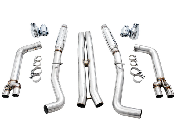 AWE Track Cat-Back Exhaust, Chrome Tips 2015-2023 Challenger 6.2L/392/6.4L