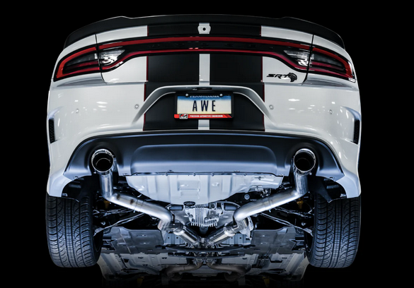 AWE Track Cat-Back Exhaust, Chrome Tips 2015-2023 Charger 6.2L/392/6.4L