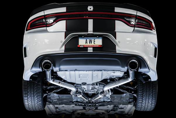 AWE Track Cat-Back Exhaust, Chrome Tips 2017-2023 Charger 5.7L - Speedlogix