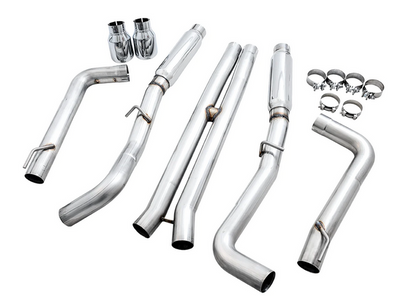 AWE Track Cat-Back Exhaust, Chrome Tips 2017-2023 Charger 5.7L