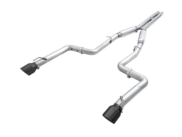 AWE Track Cat-Back Exhaust, Black Tips 2017-2023 Charger 5.7L