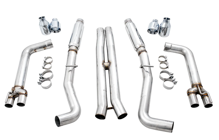 AWE Track Cat-Back Exhaust, Chrome Tips 2017-2023 Challenger 5.7L