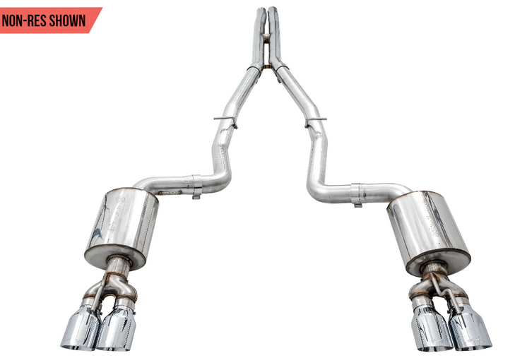 AWE Touring Cat-Back Exhaust, Chrome Tips 2017-2023 Challenger 5.7L - Speedlogix