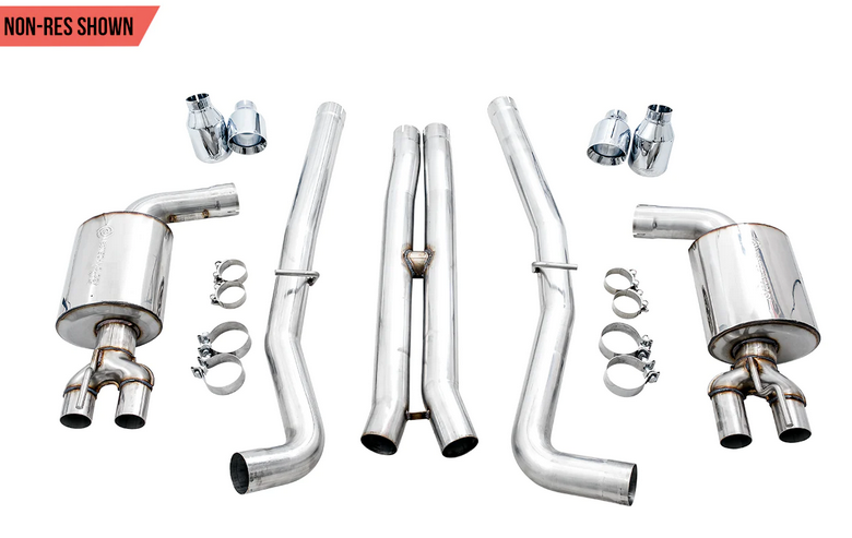 AWE Touring Cat-Back Exhaust, Chrome Tips 2017-2023 Challenger 5.7L - Speedlogix