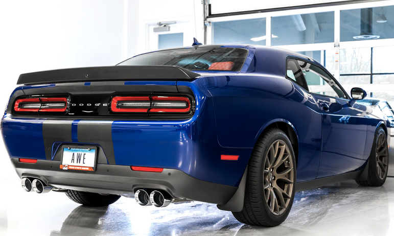 AWE Touring Cat-Back Exhaust, Chrome Tips 2017-2023 Challenger 5.7L - Speedlogix