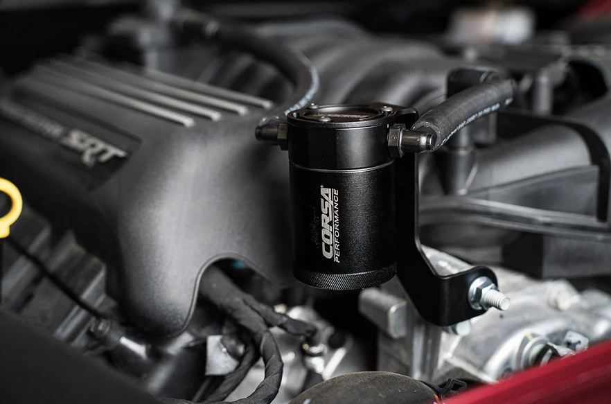 Corsa Catch Can, Black 2011-2023 Challenger/Charger/Durango/Grand Cherokee 392/6.4L - Speedlogix