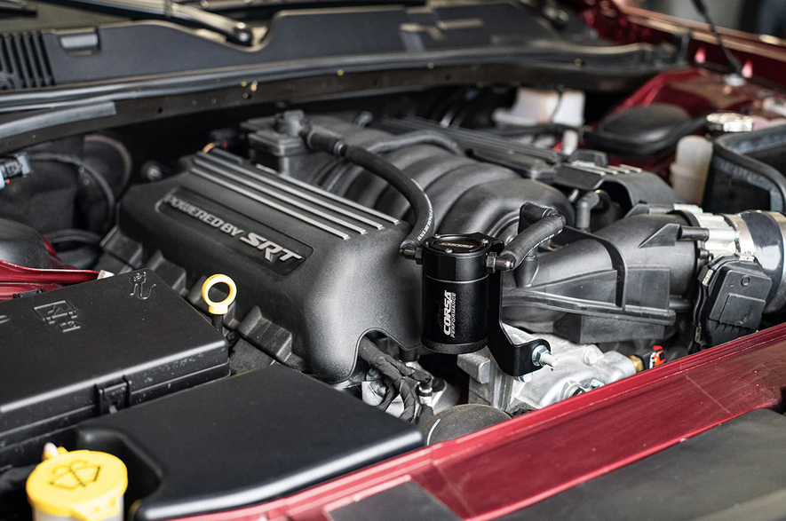 Corsa Catch Can, Black 2011-2023 Challenger/Charger/Durango/Grand Cherokee 392/6.4L - Speedlogix