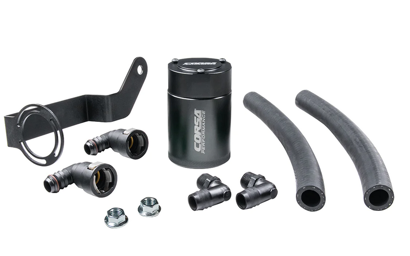 Corsa Catch Can, Black 2015-2023 Challenger/Charger/Durango/TrackHawk 6.2L - Speedlogix