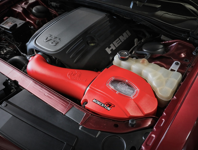 aFe Momentum GT Red Cold Air Intake, Pro Dry S Filter 2011-2023 Challenger/Charger 5.7L - Speedlogix