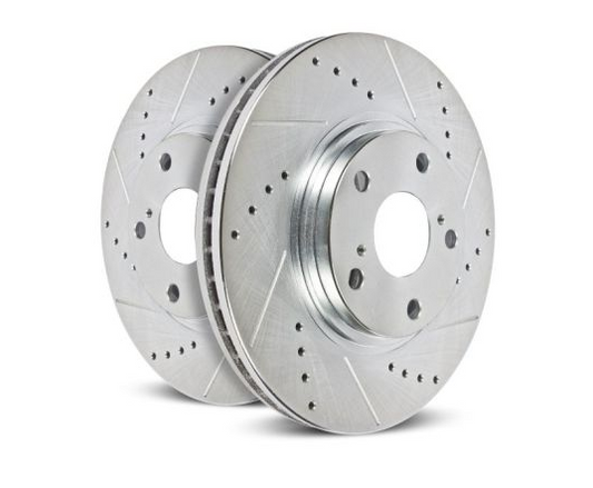 PowerStop Front Brake Rotors, Drilled & Slotted 2005-2023 Challenger/Charger (4-Piston)