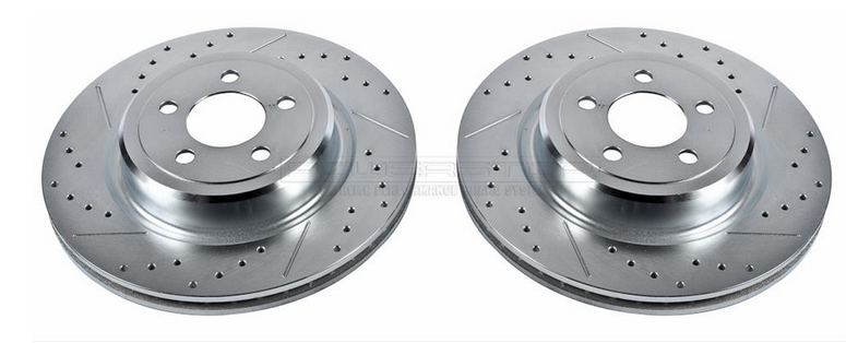 PowerStop Rear Brake Rotors, Drilled & Slotted 2005-2023 Challenger/Charger (4-Piston)