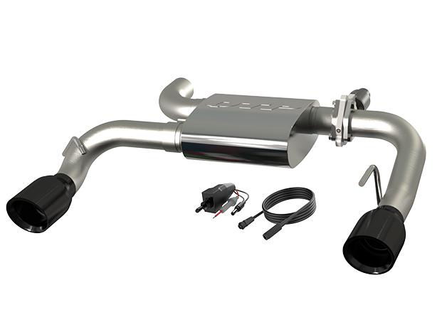 QTP Screamer Axle-Back, Black Tips 2021-2023 Bronco 2.3L/2.7L