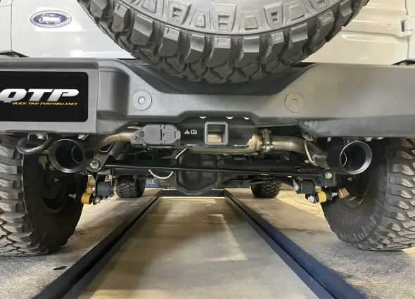 QTP Screamer Axle-Back, Black Tips 2021-2023 Bronco 2.3L/2.7L