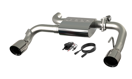 QTP Screamer Axle-Back, Stainless Tips 2021-2023 Bronco 2.3L/2.7L - Speedlogix