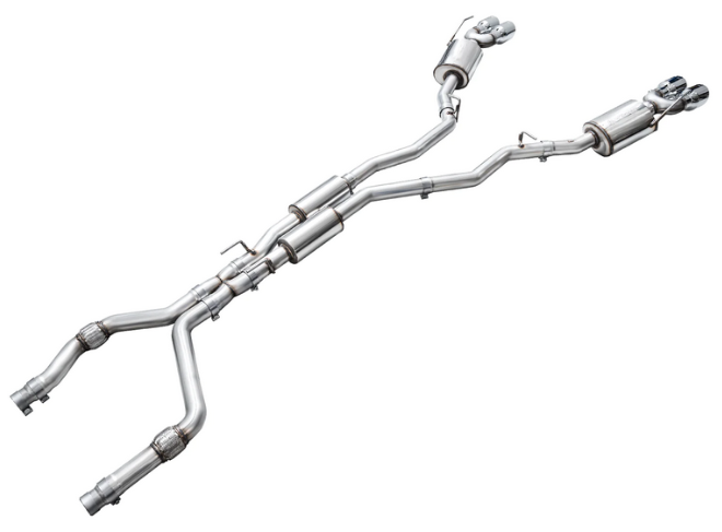 AWE Touring Cat-Back Exhaust, Chrome Tips 2020-2024 Explorer ST