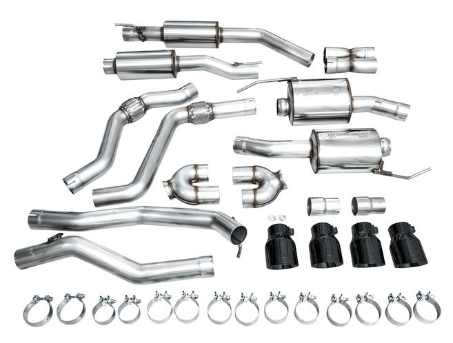 AWE Touring Cat-Back Exhaust, Black Tips 2020-2024 Explorer ST