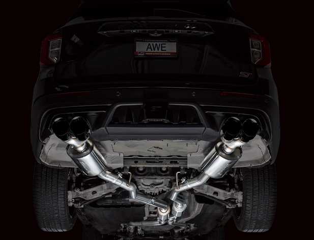 AWE Touring Cat-Back Exhaust, Black Tips 2020-2024 Explorer ST