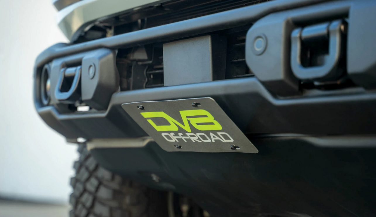 DV8 Capable Bumper Slanted Front License Plate Mount