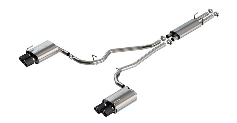 Borla S-TYPE Cat-Back Exhaust, Carbon Tips 2020-2023 Explorer ST