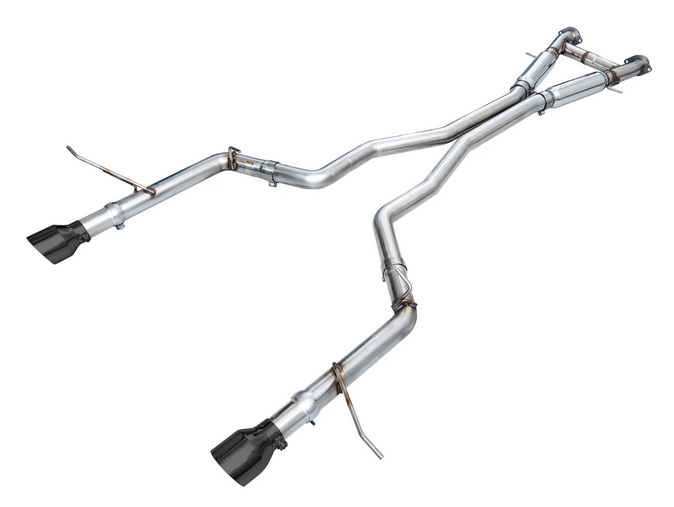AWE Track Cat-Back Exhaust, Black Tips 2018-2023 Durango 6.4L/6.2L - Speedlogix
