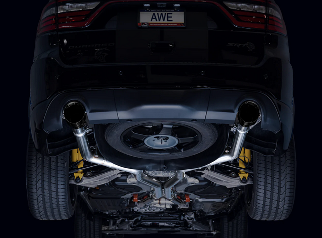 AWE Track Cat-Back Exhaust, Black Tips 2018-2023 Durango 6.4L/6.2L - Speedlogix