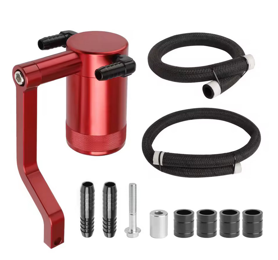 SLX Red Billet Oil Catch Can 2011-2023 Challenger/Charger 5.7L, 6.4L - Speedlogix
