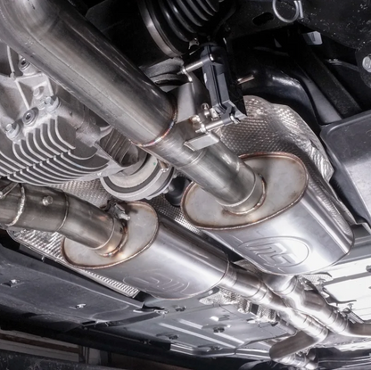 Stainless Works Redline Cat-Back Exhaust, Quad Tips 2015-2023 Challenger 6.2L/392/6.4L
