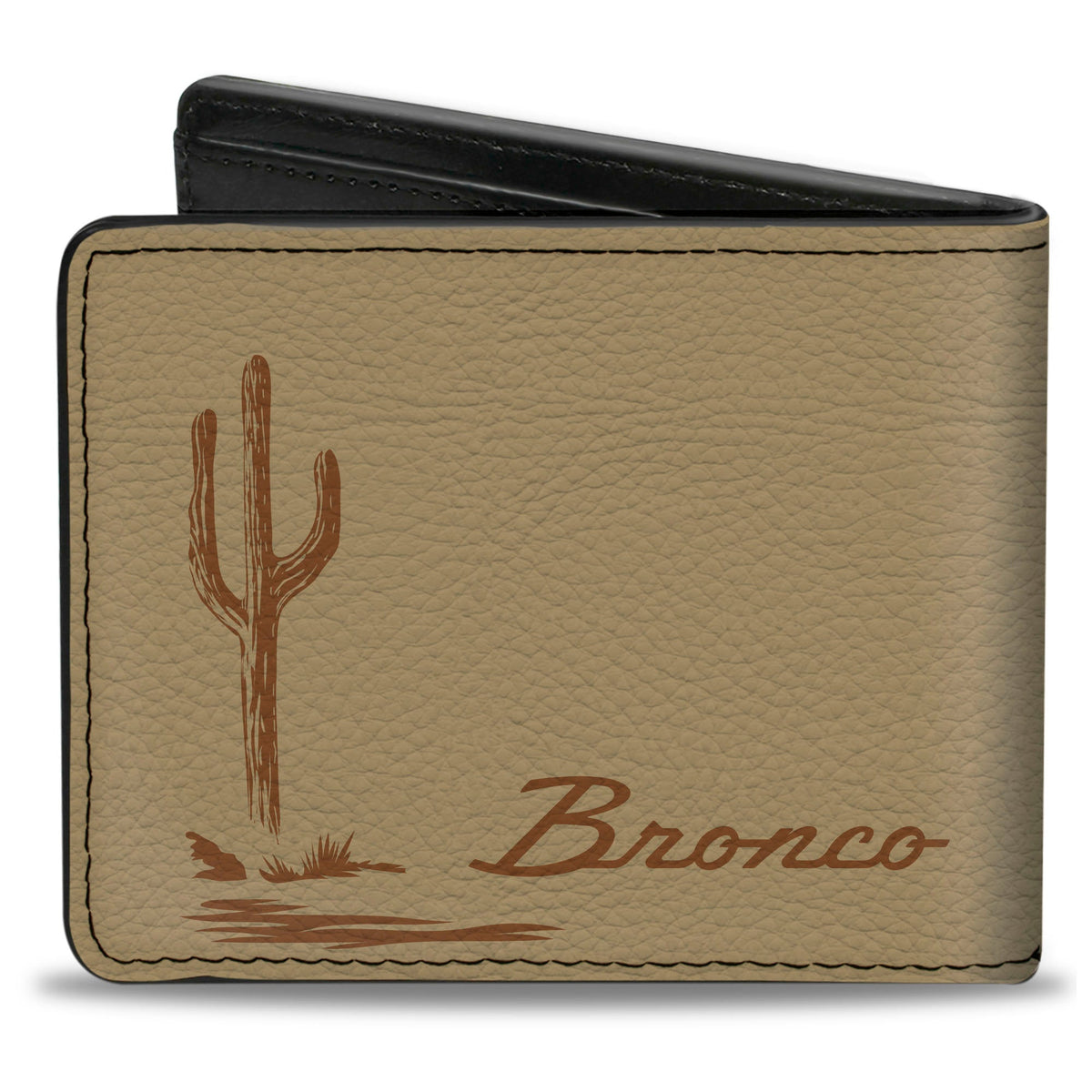 Bi-Fold Wallet - Ford Bucking Bronco Desert Scene and Logo Browns
