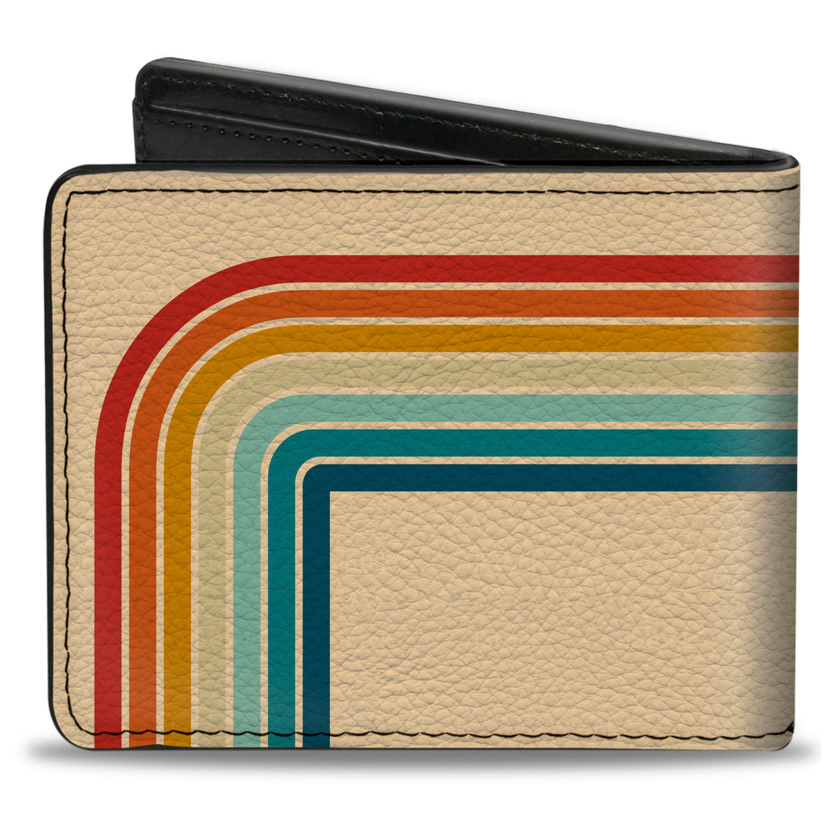 Bi-Fold Wallet - Ford Trucks FREE WHEELIN Bronco Scene Beige/Multi Color