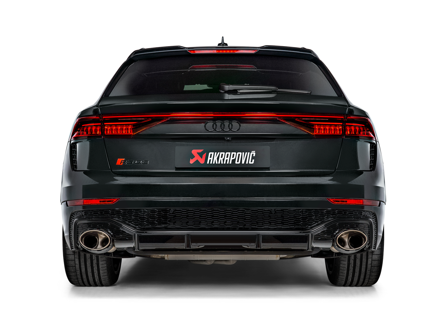 Akrapovic Evolution Titanium Cat-Back w/Carbon Fiber Tips 2020+ Audi RS Q8