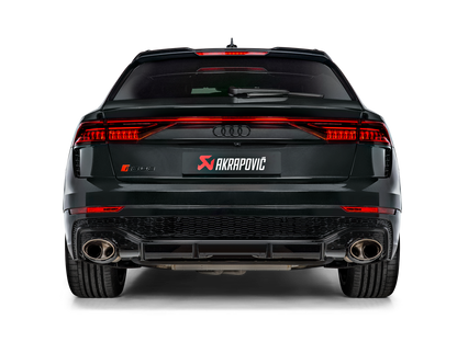Akrapovic Evolution Titanium Cat-Back w/Carbon Fiber Tips 2020+ Audi RS Q8