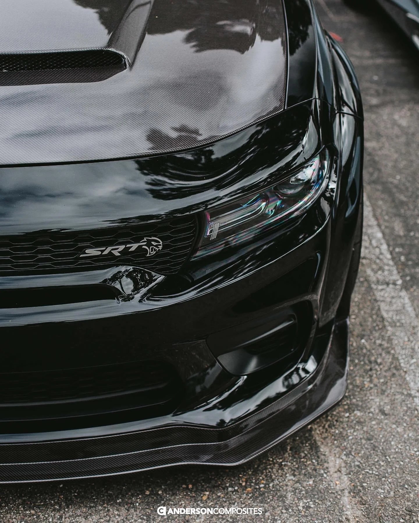 AC Carbon Fiber Front Splitter 2020 - 2023 Charger Widebody - Speedlogix
