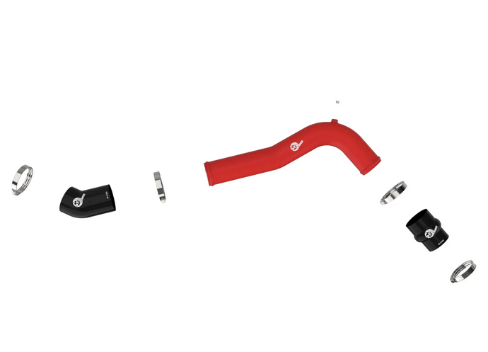 aFe BladeRunner 2 - 3/4" Aluminum Cold Charge Pipe Red 2020 - 2024 Explorer ST - Speedlogix