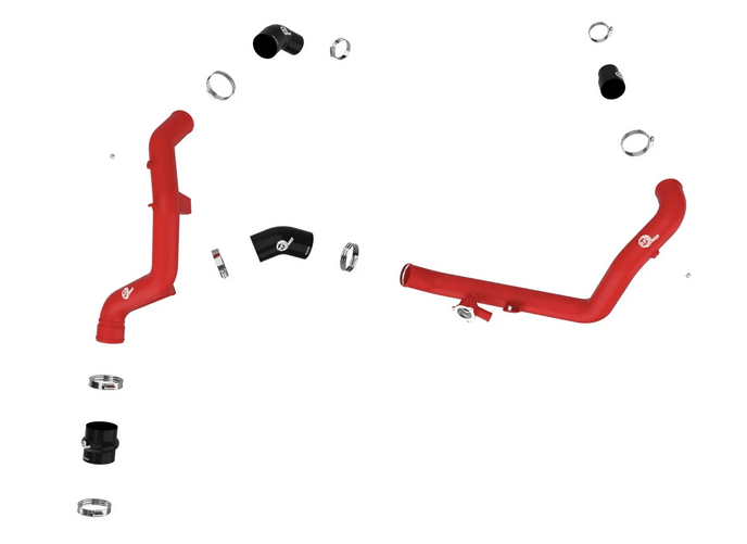 aFe BladeRunner 2 - 3/4" Aluminum Hot Charge Pipe Red 2020 - 2021 Explorer ST - Speedlogix
