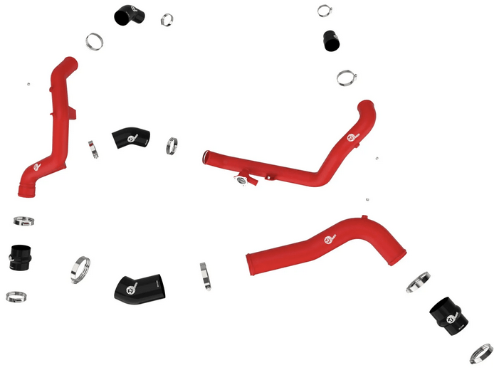 aFe BladeRunner 2 - 3/4" Aluminum Hot/Cold Charge Pipe Red 2020 - 2021 Explorer ST - Speedlogix