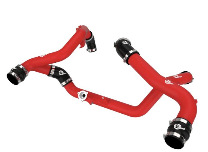 aFe BladeRunner 2 - 3/4" Aluminum Hot/Cold Charge Pipe Red 2020 - 2021 Explorer ST - Speedlogix