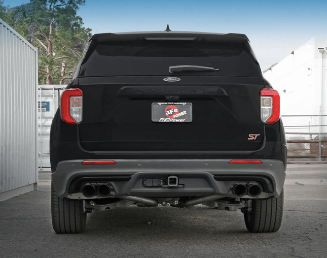 aFe MACH Force - XP Cat - Back, Black Tips 2020 - 2024 Explorer ST - Speedlogix