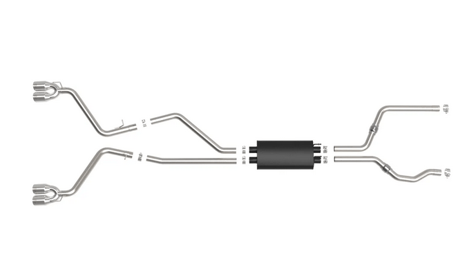 aFe MACH Force - XP Cat - Back, Chrome Tips 2020 - 2024 Explorer ST - Speedlogix