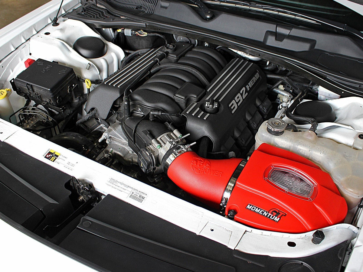 aFe Power Momentum GT Red Cold Air Intake, Pro Dry S Filter 2011 - 2023 Challenger/Charger 392/6.4L - Speedlogix